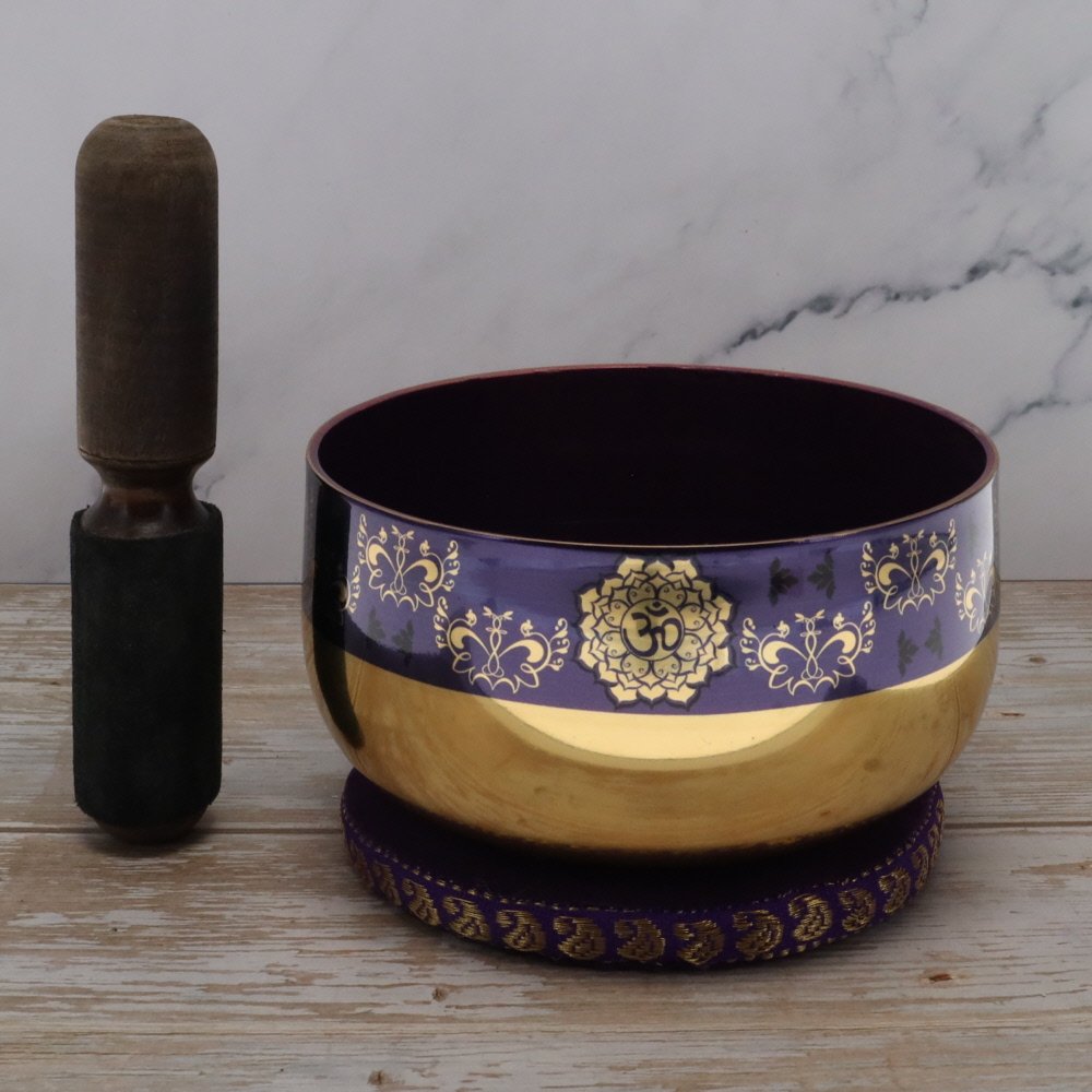Purple Tibetan Singing Bowl 12.5cm