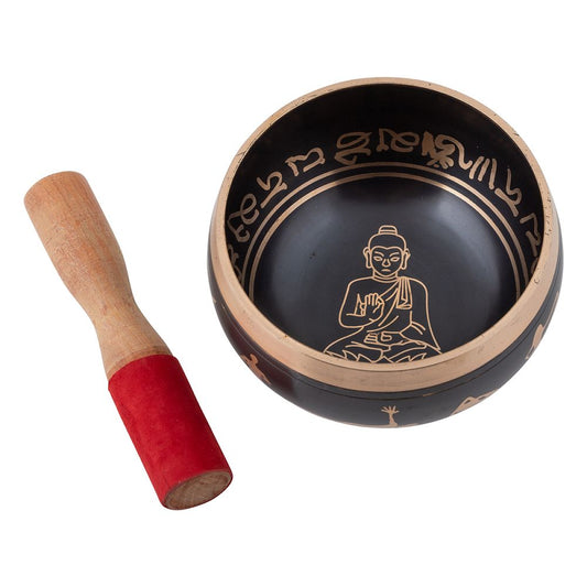 Black Buddha Tibetan Singing Bowl 12cm