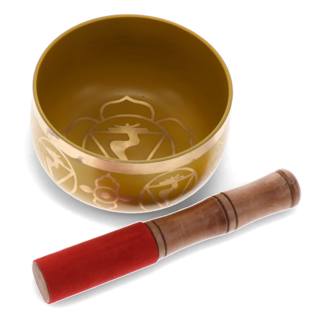 Solar Plexus Chakra Yellow Tibetan Singing Bowl 12.5cm