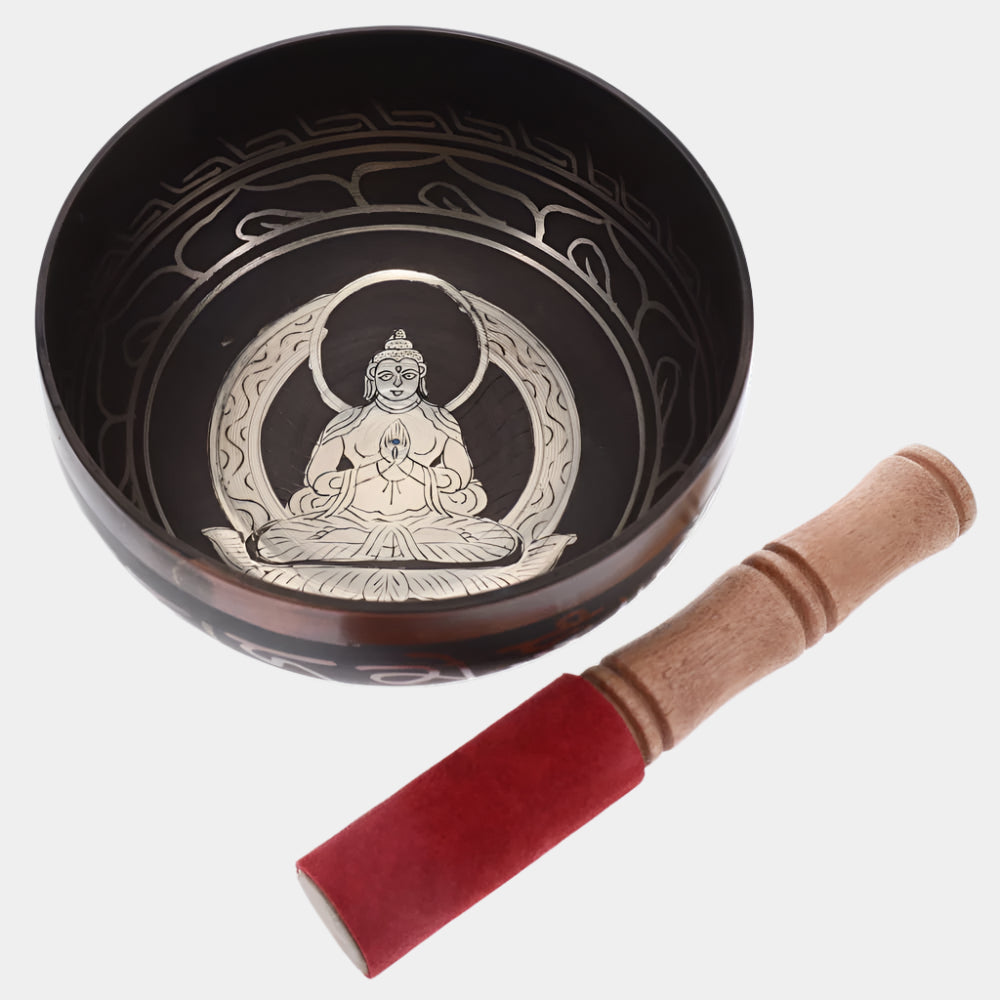 Gold Brass Buddha Tibetan Singing Bowl