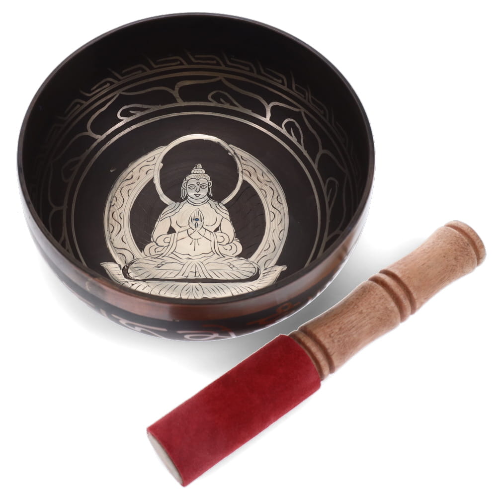 Gold Brass Buddha Tibetan Singing Bowl