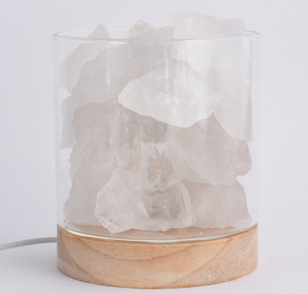 Natural Crystal Chunk USB LED Lamp