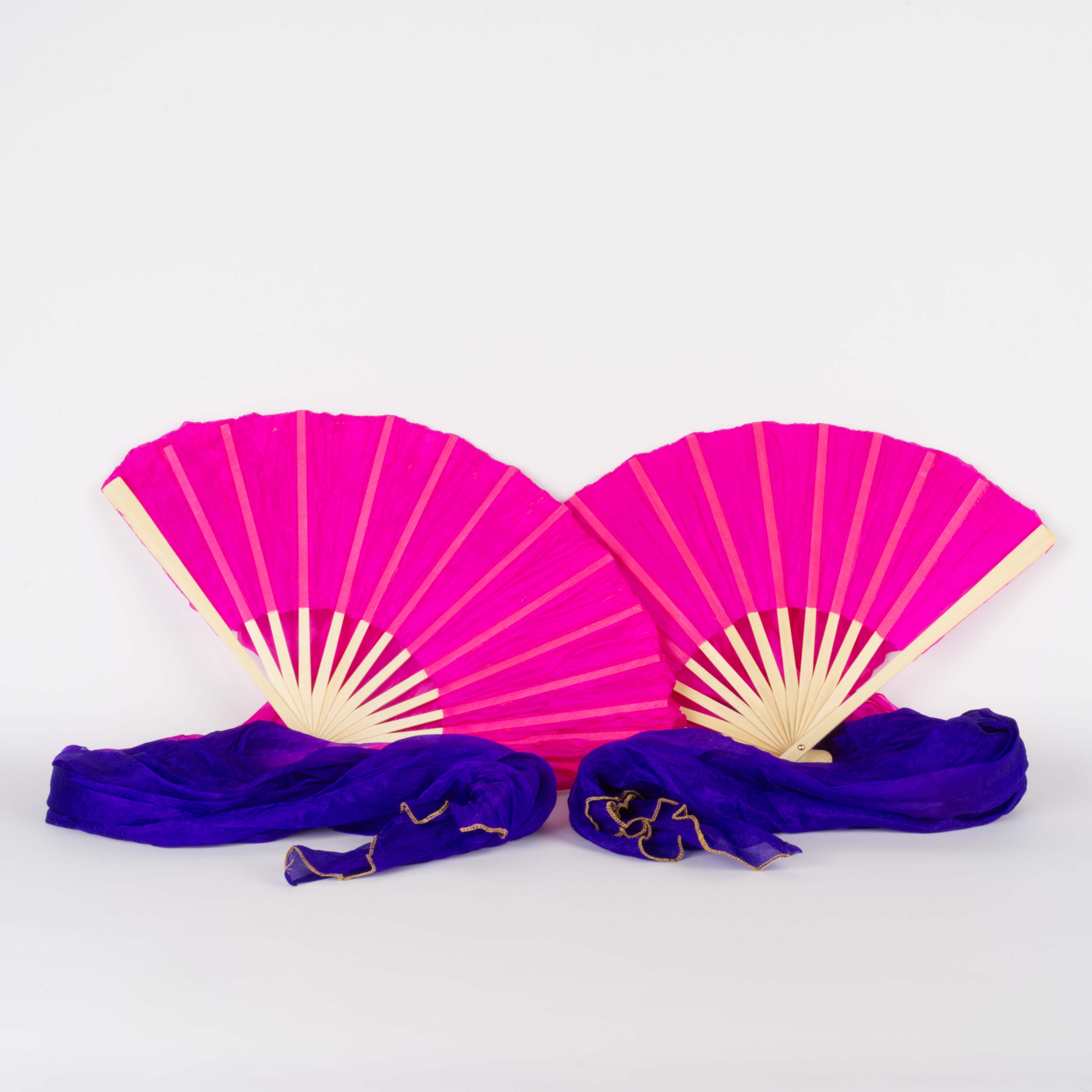 Silk Veil Fans Short - Pair