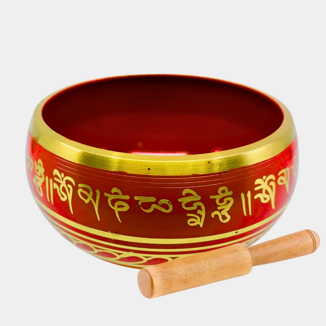 Orange Tibetan Singing Bowl 12cm