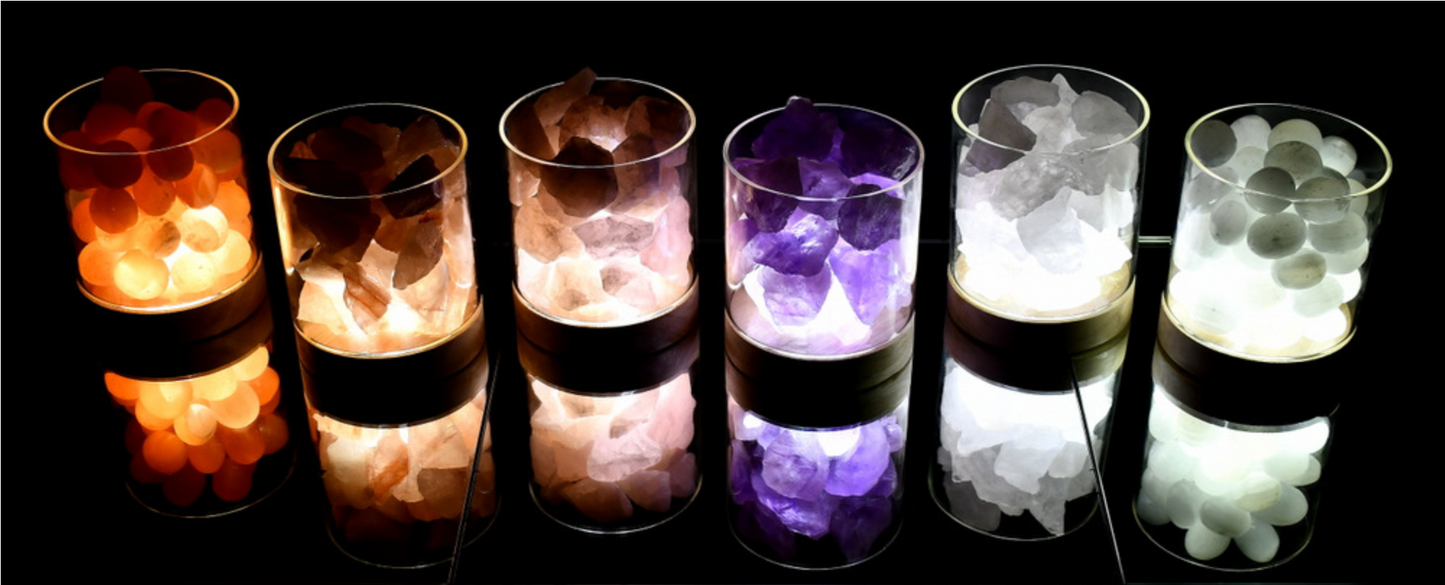 Natural Crystal Chunk USB LED Lamp