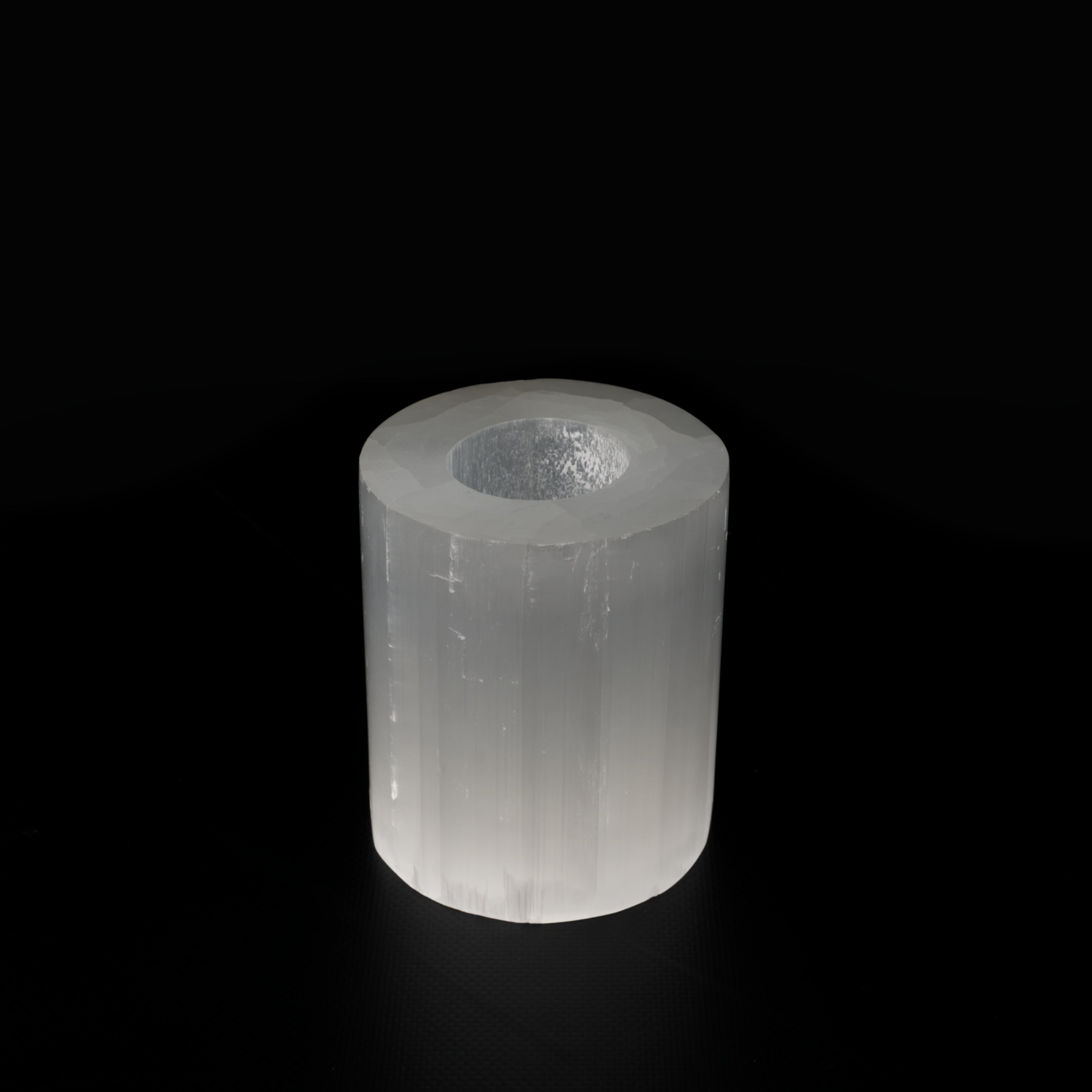 Selenite Candle Holder