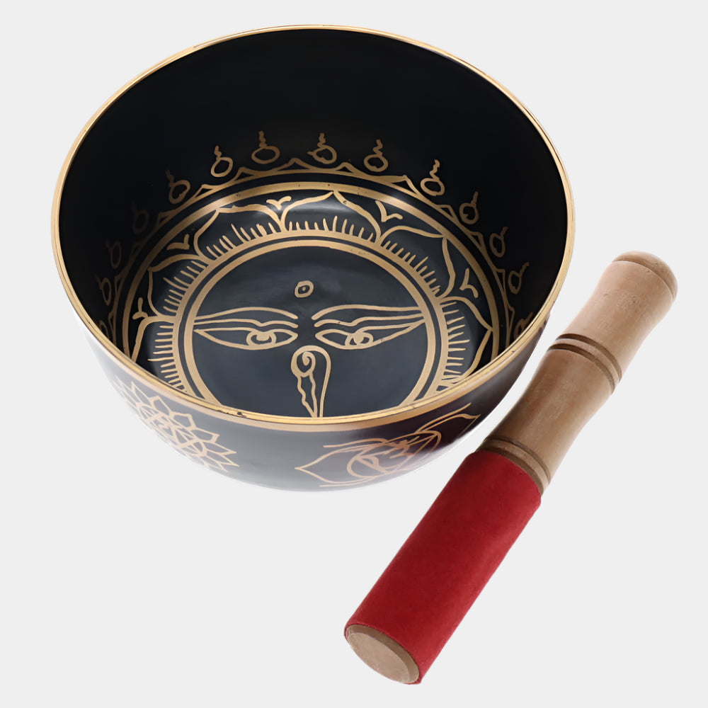 Black Peace Eyes Tibetan Singing Bowl