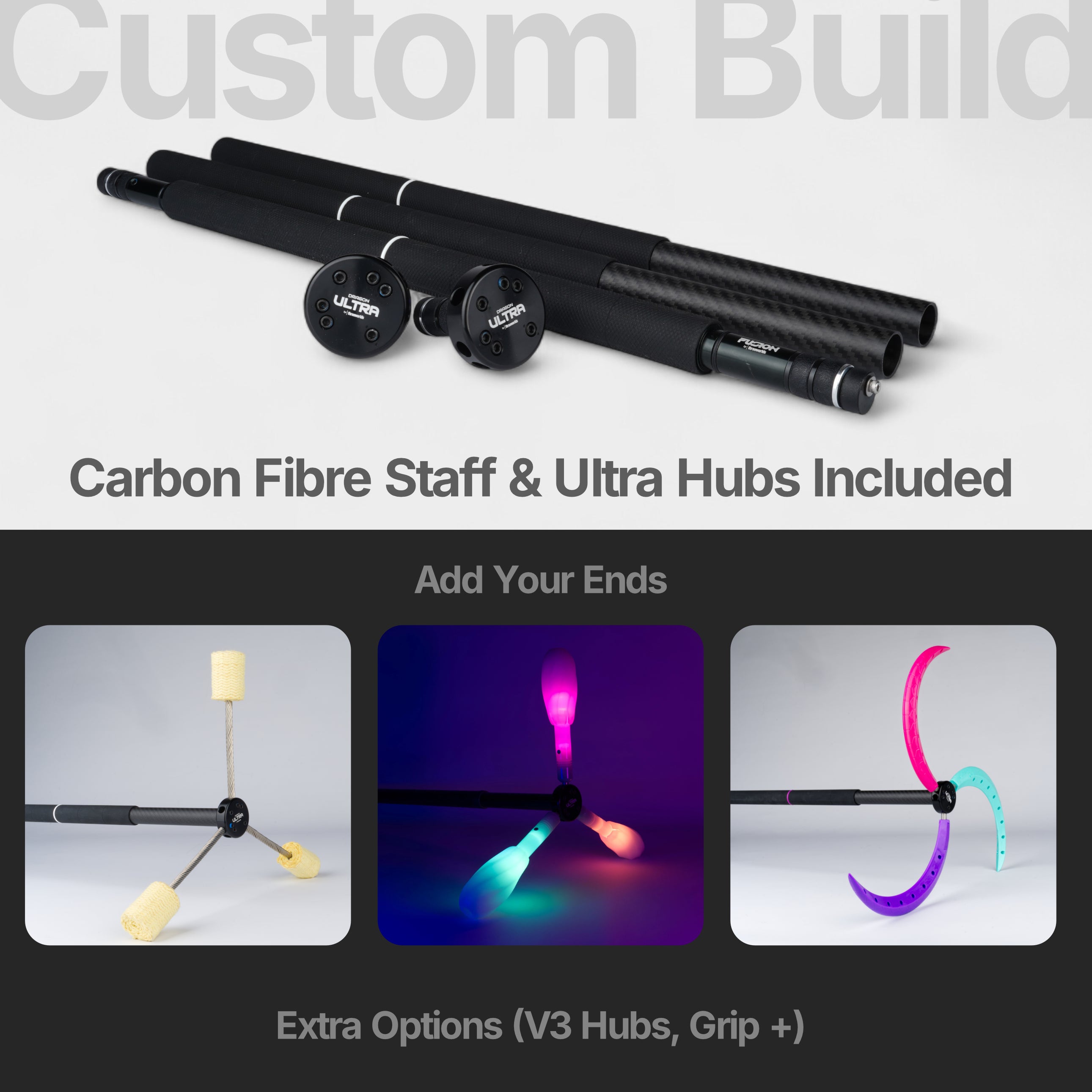 Custom Collapsible Dragon Staff Builder