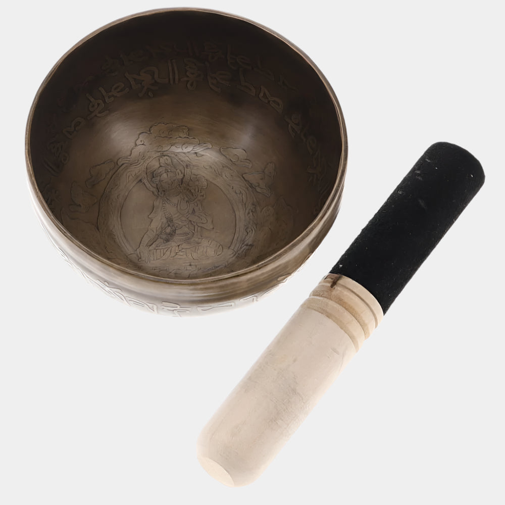 Hand Beaten Tara Tibetan Singing Bowl