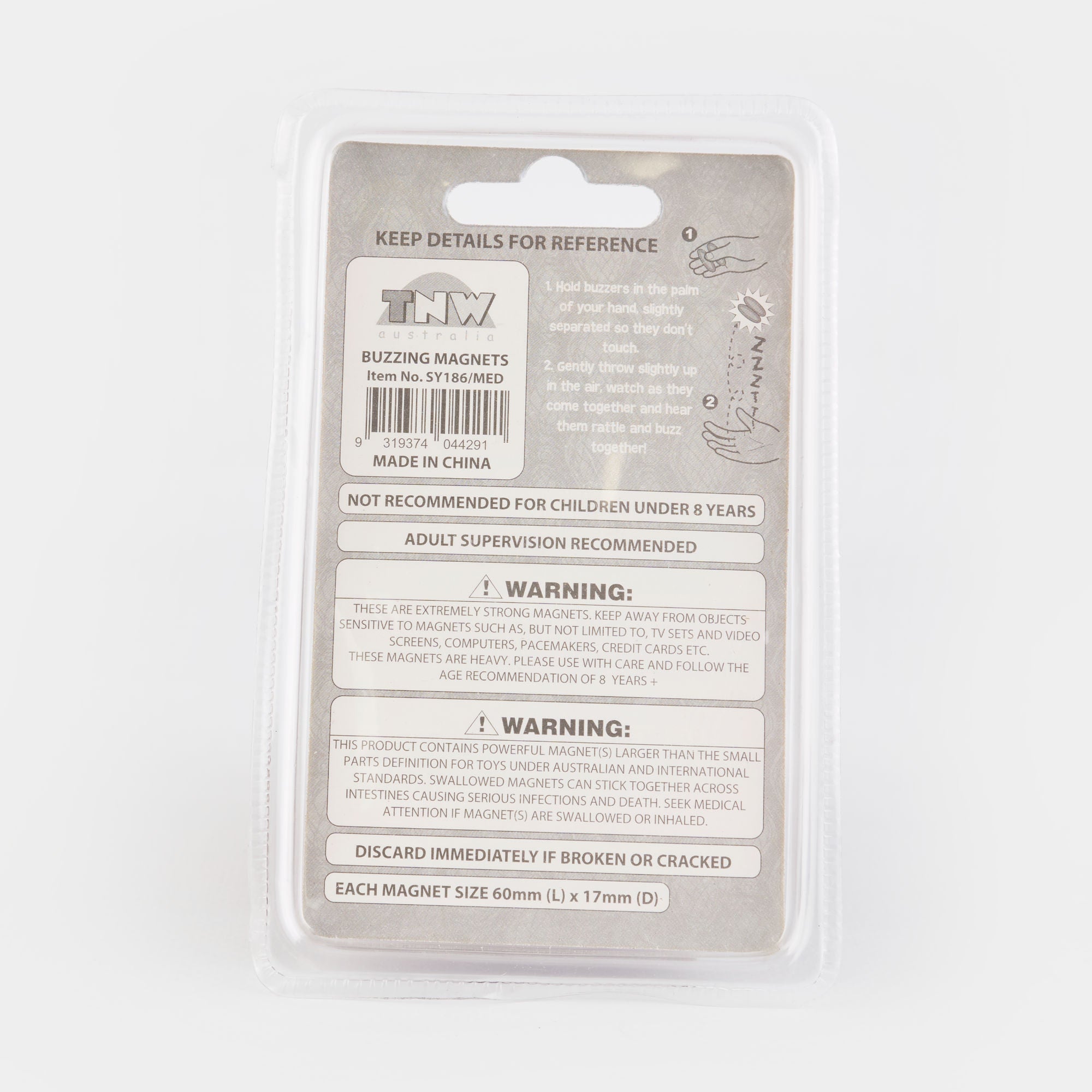 Buzzing Magnets Pair(60x17mm)