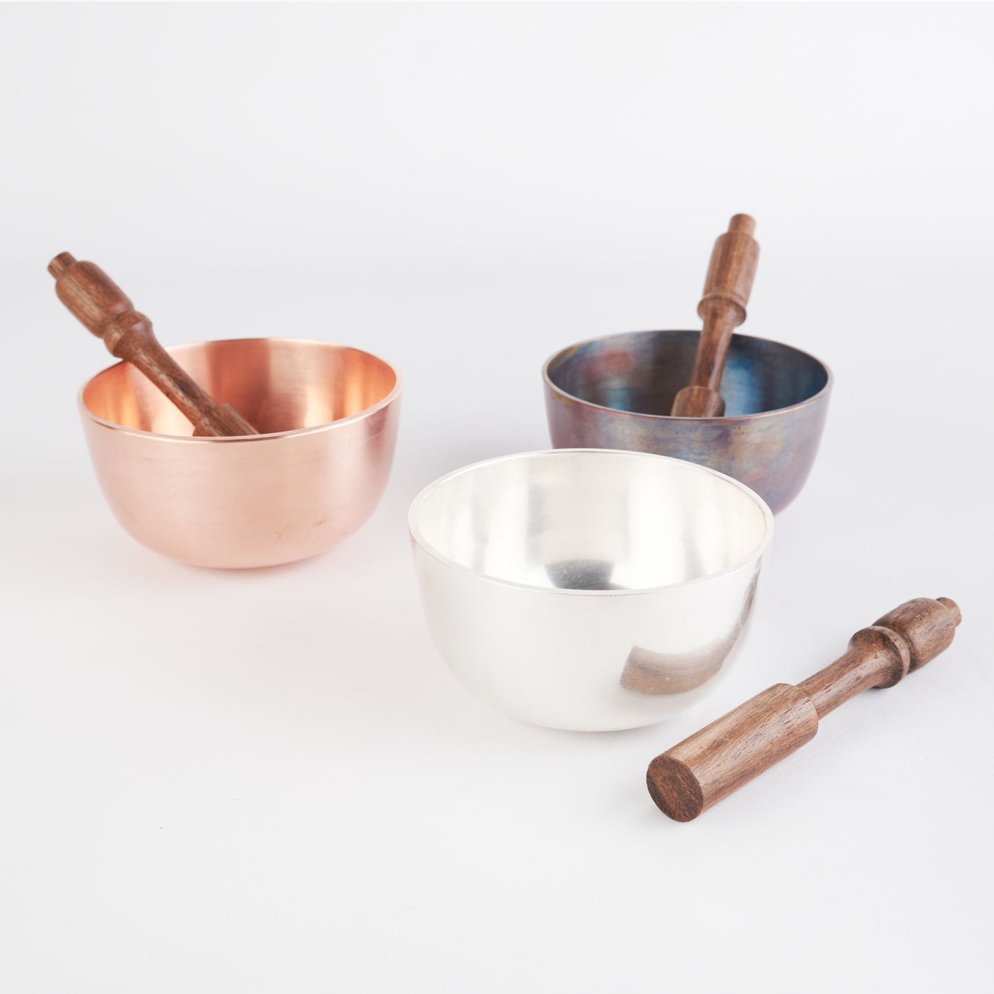 Deep Plain Singing Bowl Rose Copper