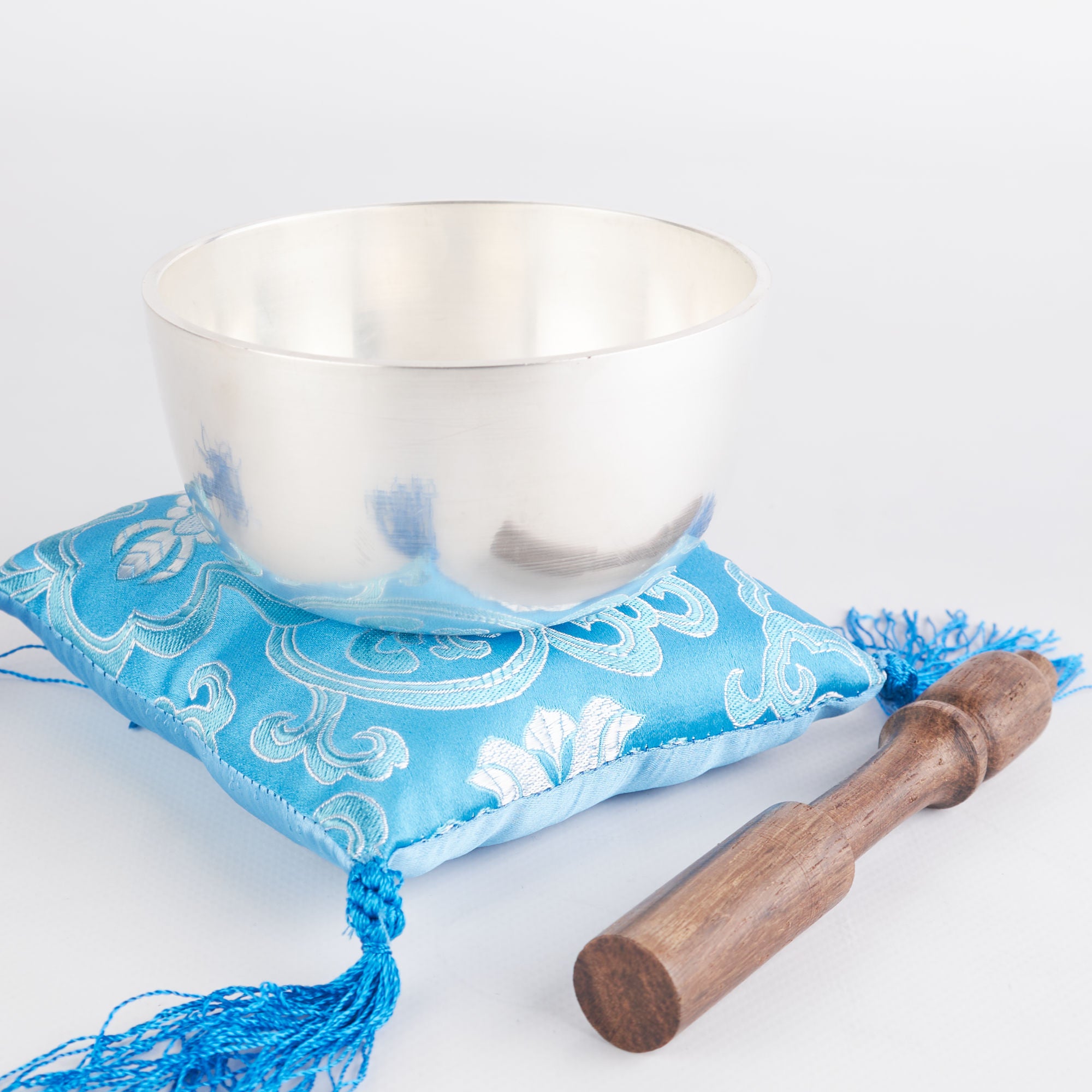 Deep Plain Singing Bowl Silver