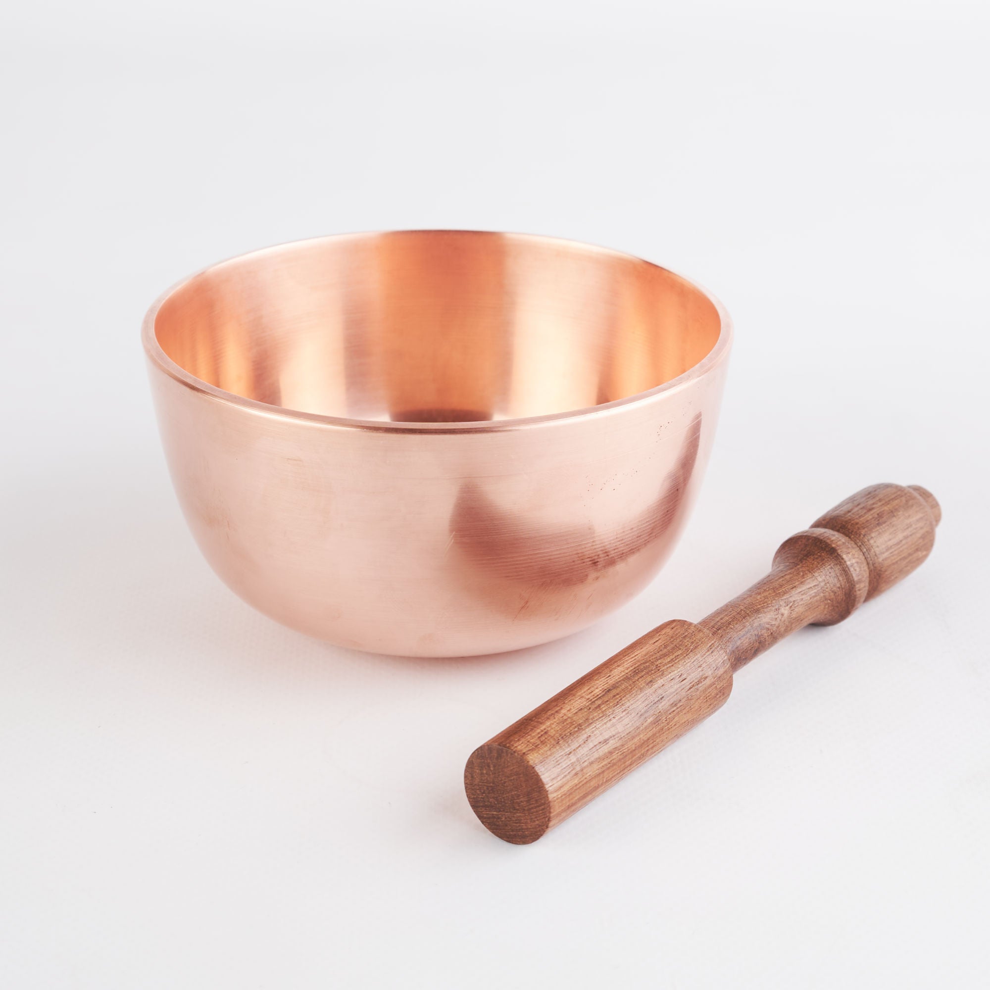 Deep Plain Singing Bowl Rose Copper