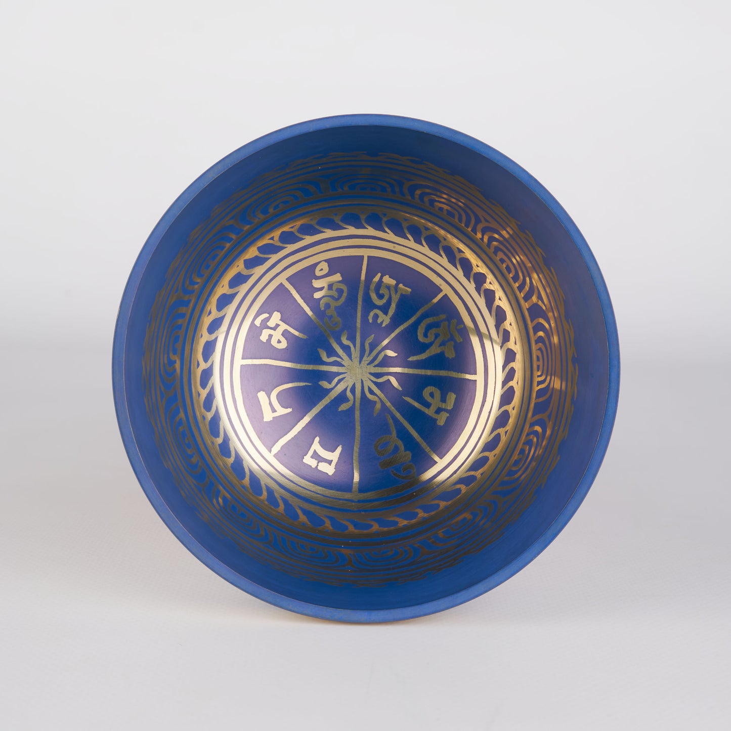 Deep Blue Tibetan Mantra Singing Bowl
