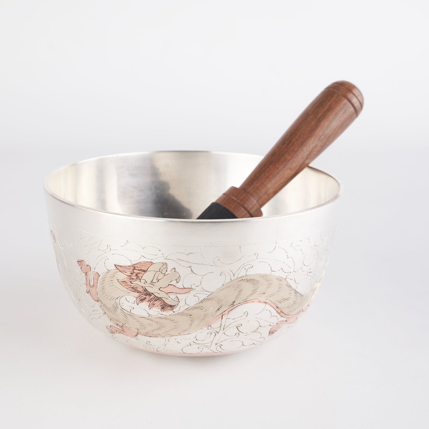 Deep Silver Dragon Singing Bowl