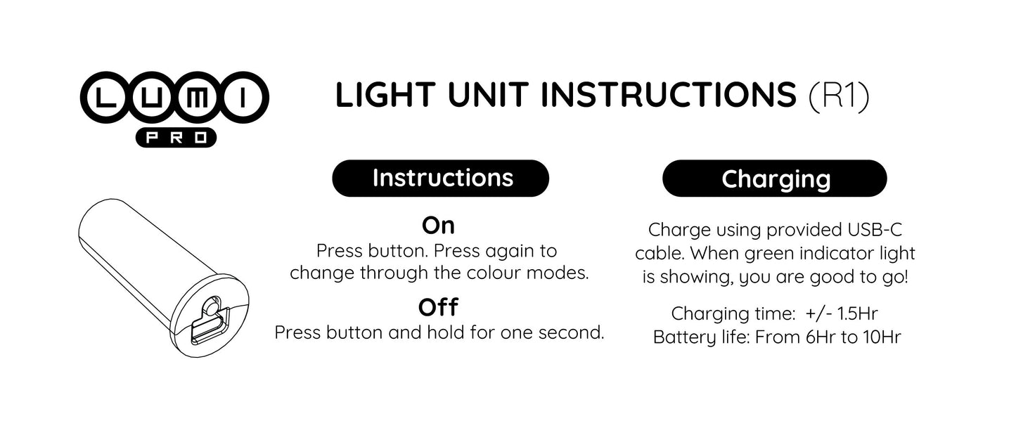 Lumi Pro Rechargeable LED Replacement Light Unit for Glow Poi