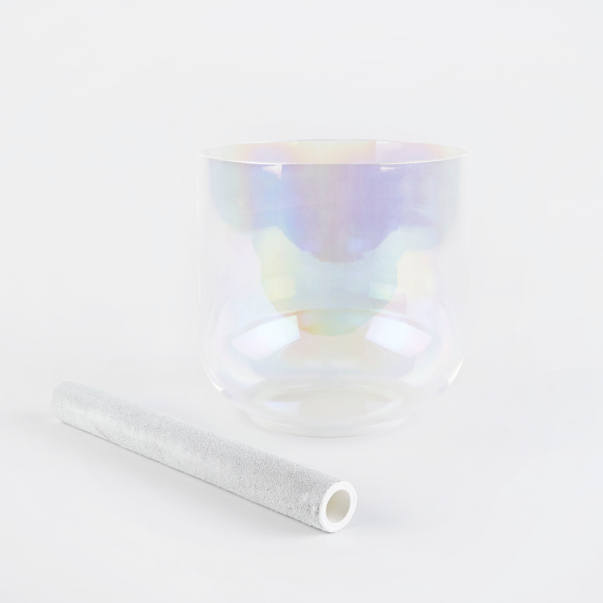 Aurora Pearl Crystal Singing Bowl - 8" | F