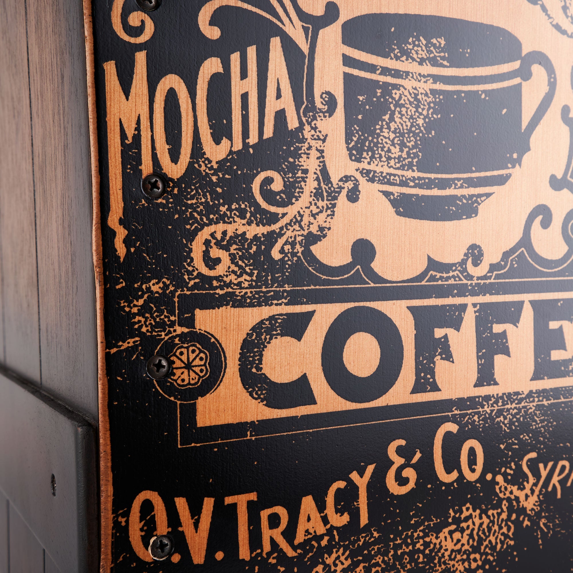 Vintage Coffee Cajon Drum Black