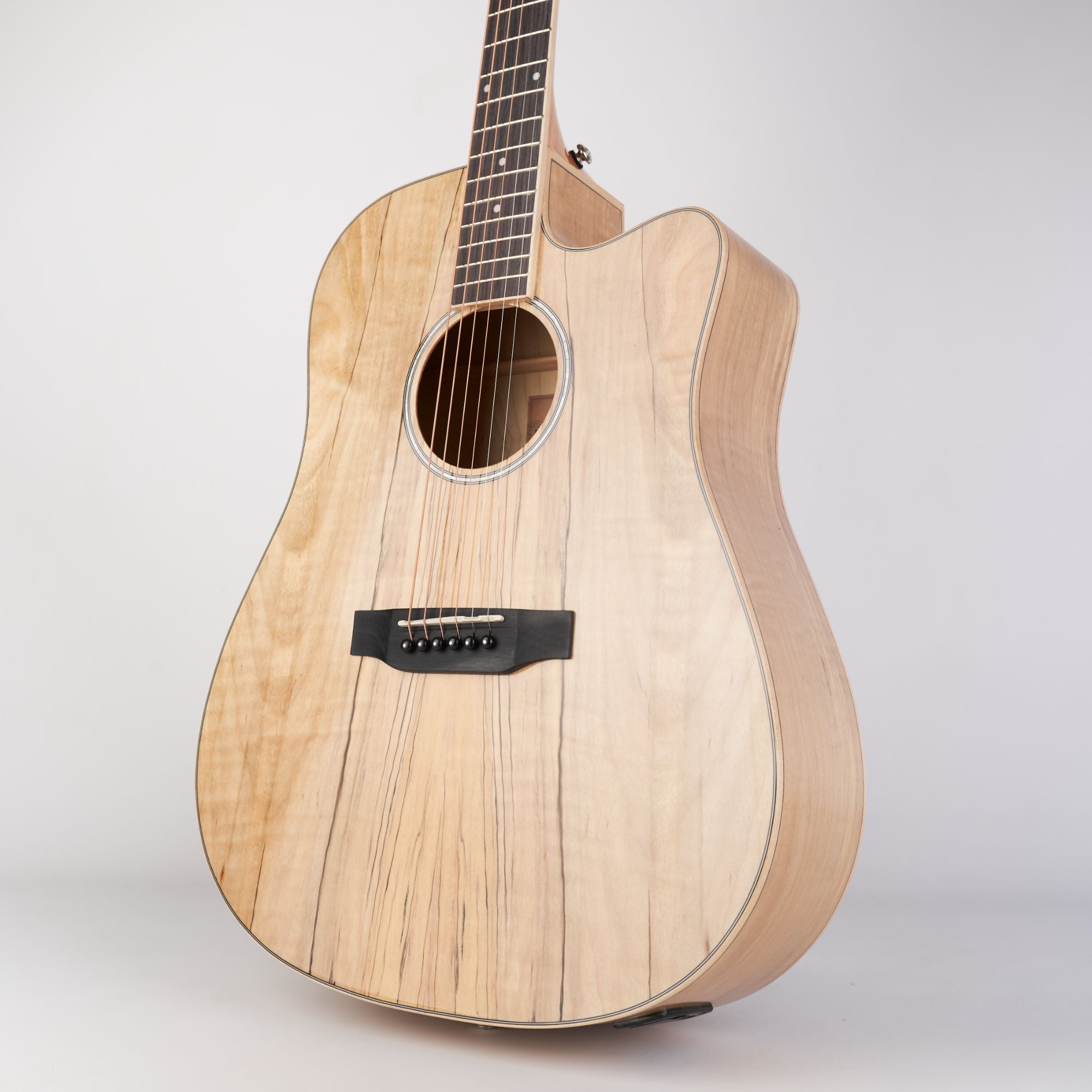 Martinez Spalted Maple Acoustic Guitar w/ Pick Up MDC-31SM-NGL