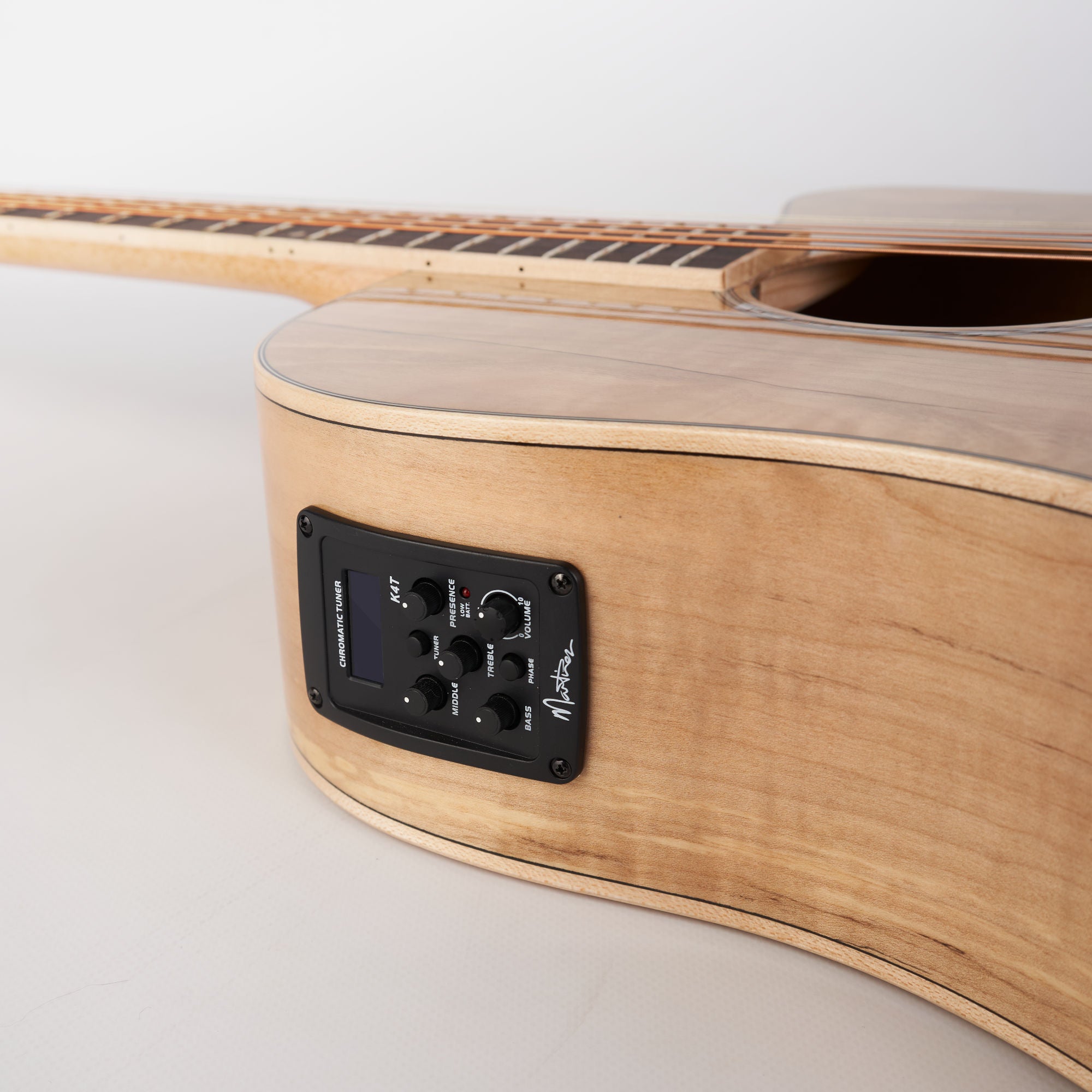 Martinez Spalted Maple Acoustic Guitar w/ Pick Up MDC-31SM-NGL