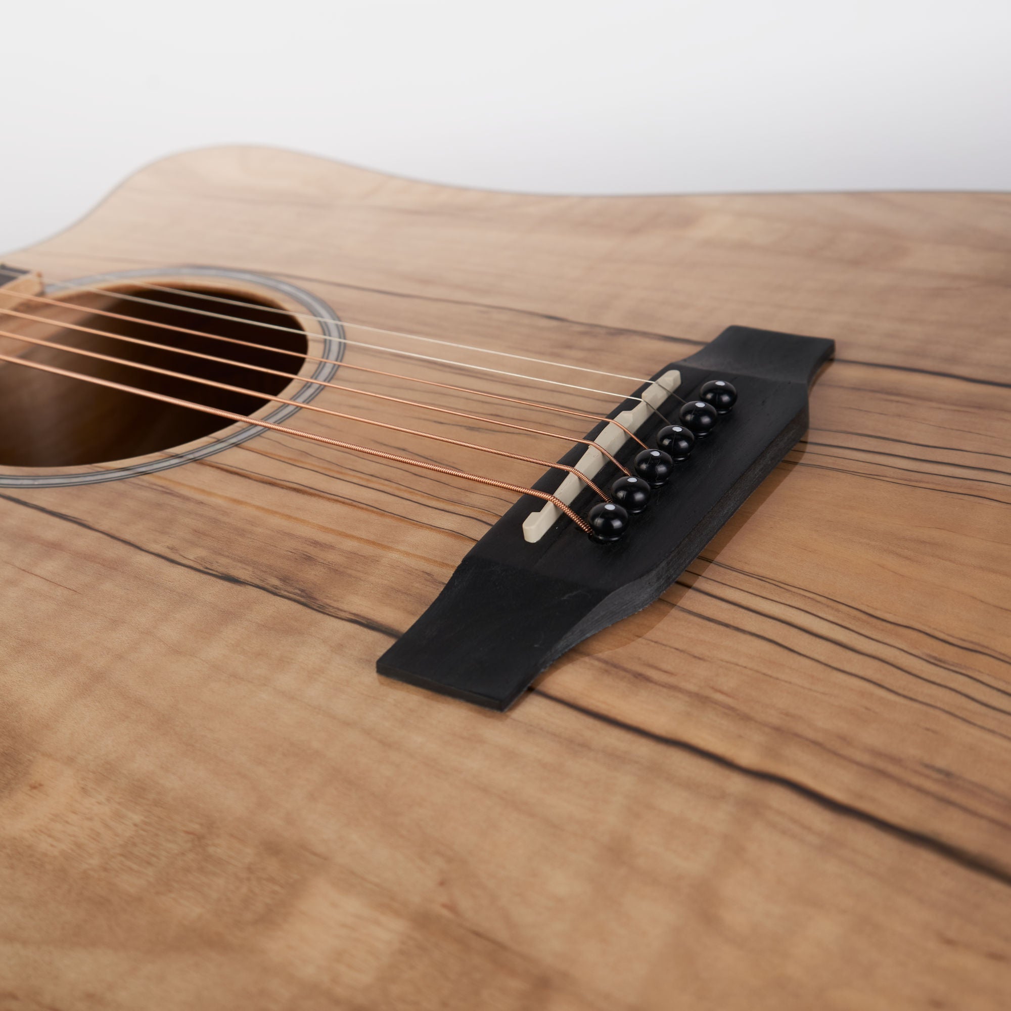 Martinez Spalted Maple Acoustic Guitar w/ Pick Up MDC-31SM-NGL