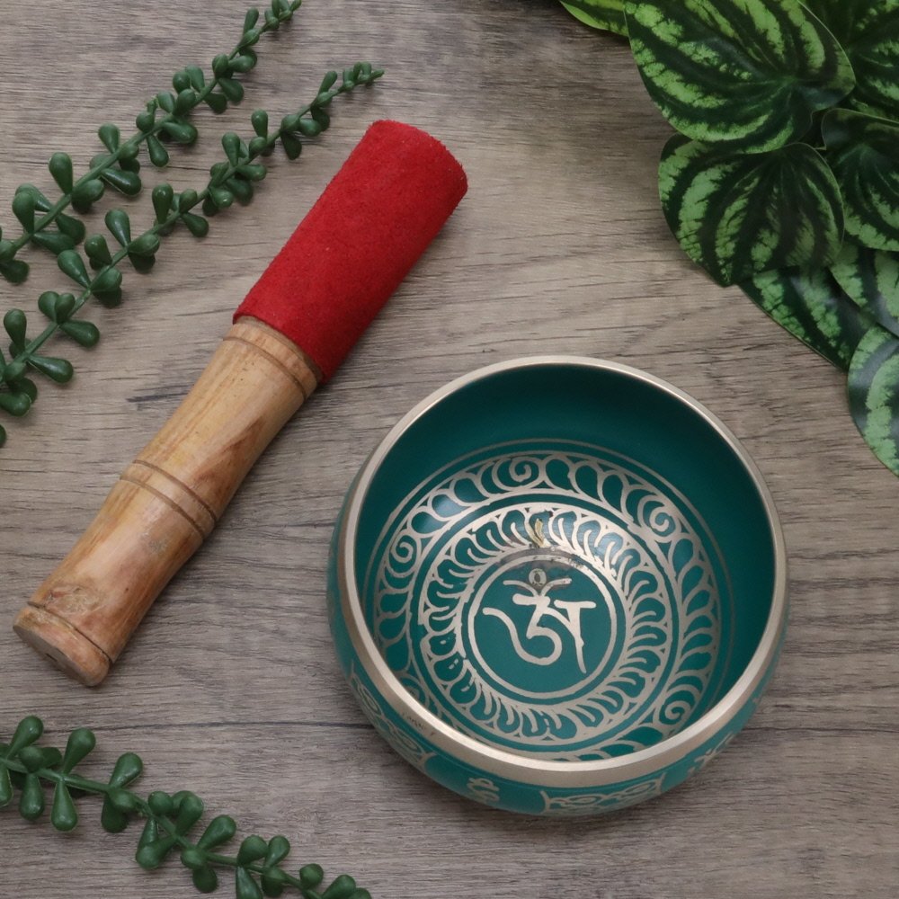 Green Tibetan Singing Bowl 11cm
