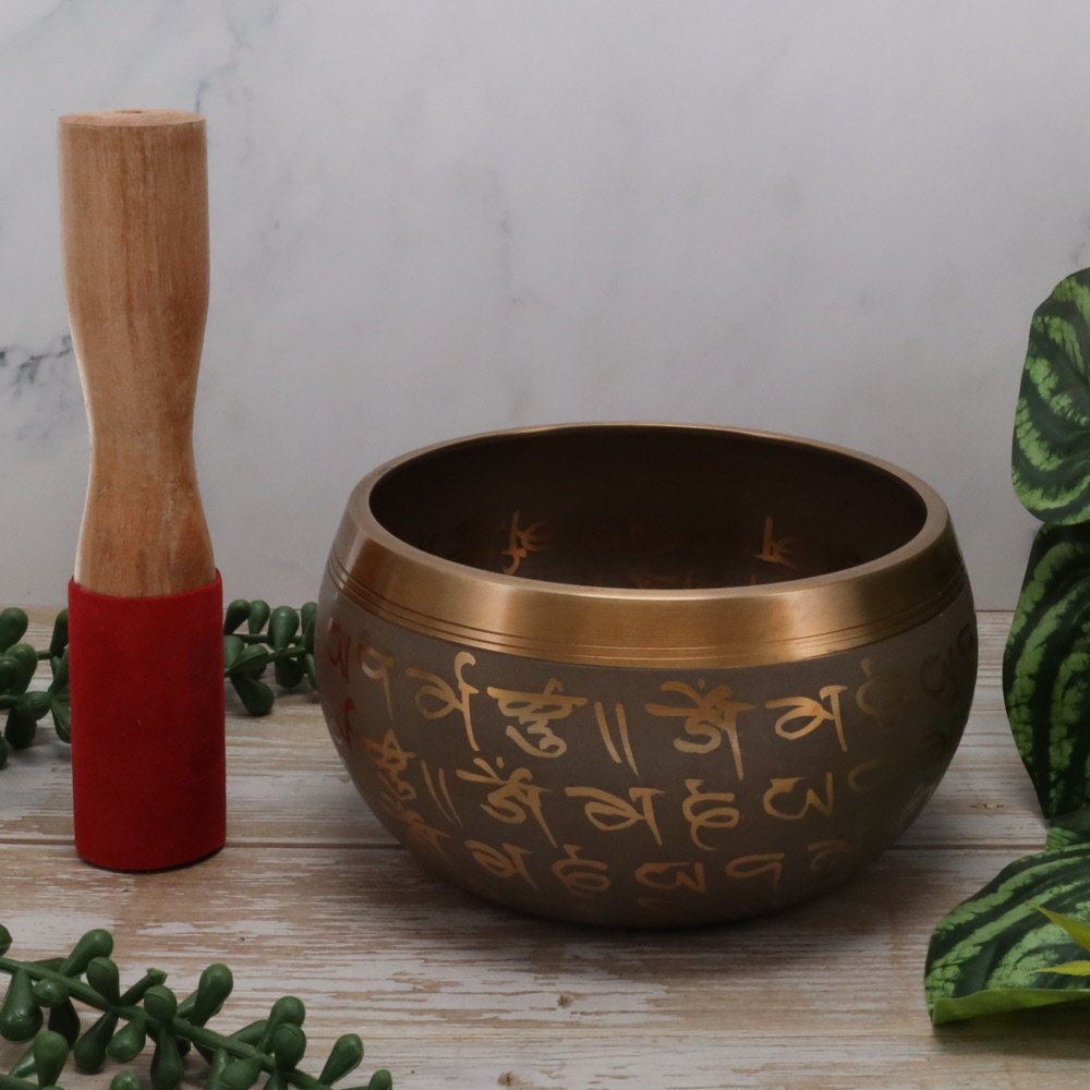 Antique Finish Buddha Tibetan Singing Bowl 13cm