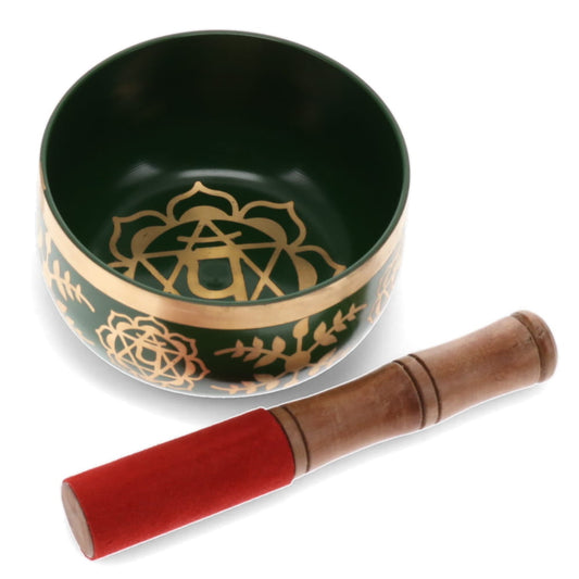 Heart Chakra Green Tibetan Singing Bowl 12.5cm