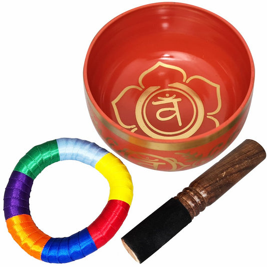 Sacral Chakra Orange Tibetan Singing Bowl 13cm