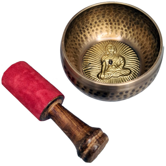 Buddha Hammered Tibetan Singing Bowl 12cm