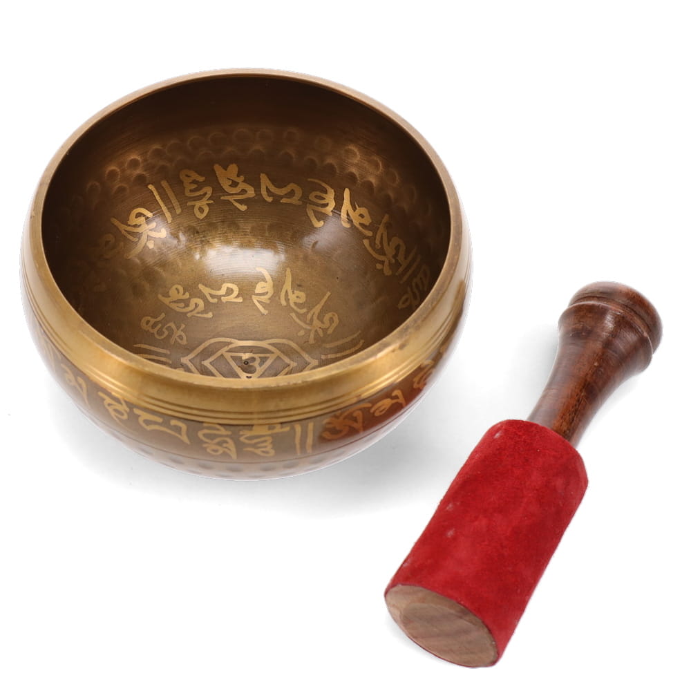 Gold Mantra Tibetan Singing Bowl