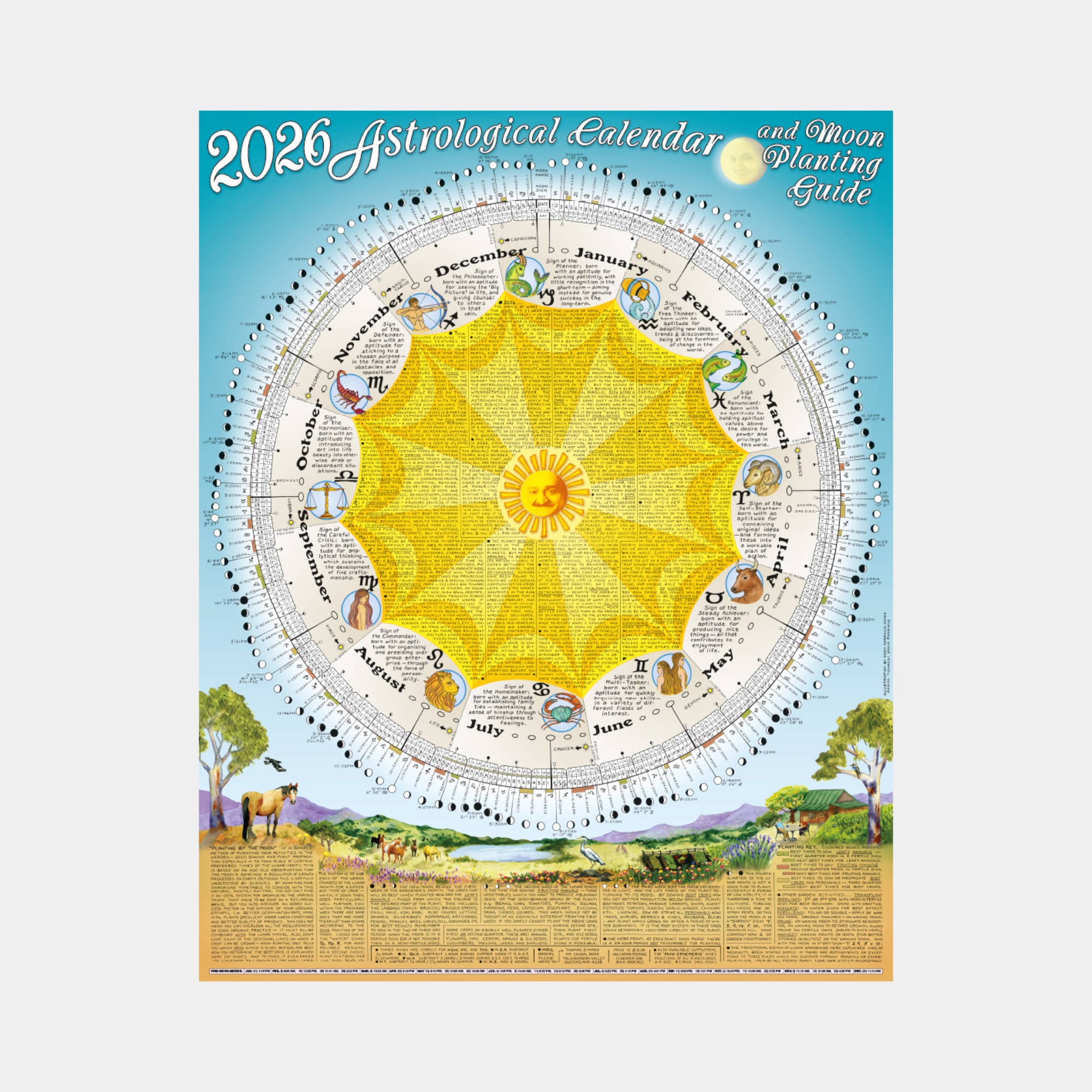 2026 Astrological Calendar and Moon Planting Guide