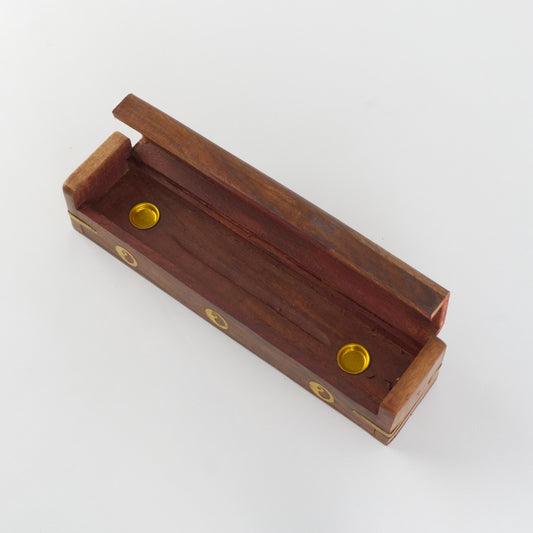 Wooden Incense Holder Box 10"