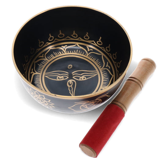 Black Peace Eyes Tibetan Singing Bowl