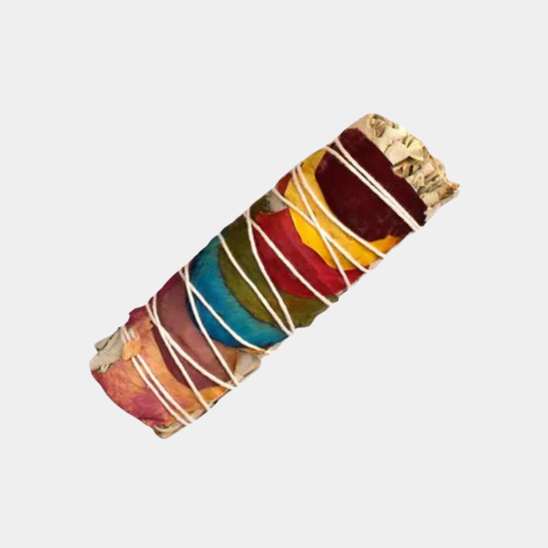 White Sage & Flowers Smudge Stick