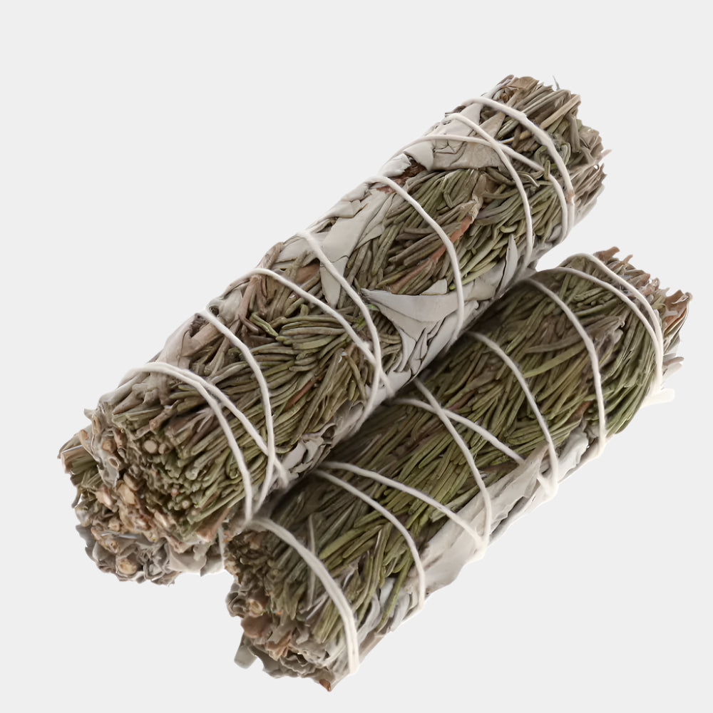 White Sage & Flowers Smudge Stick