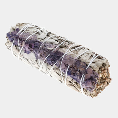 White Sage & Flowers Smudge Stick