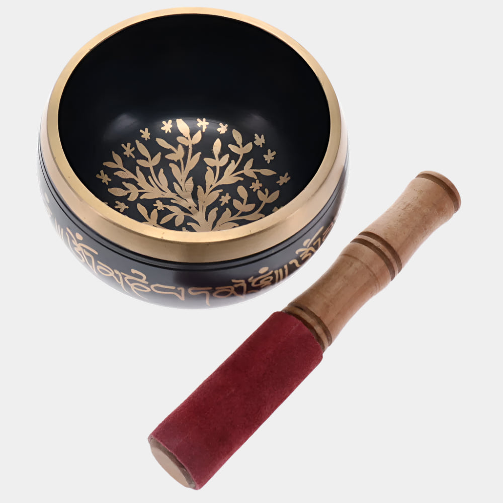 Black Tree Of Life Tibetan Singing Bowl 13cm