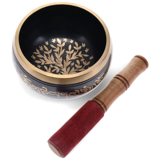 Black Tree Of Life Tibetan Singing Bowl 13cm