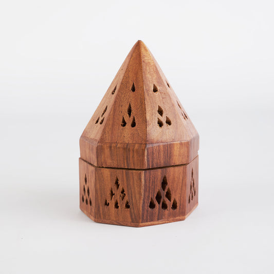 Wooden Pyramid Incense Cone Holder