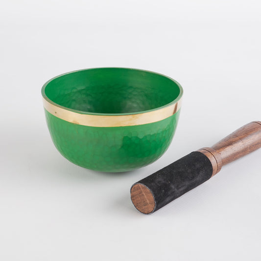 Deep Green Tibetan Mantra Singing Bowl