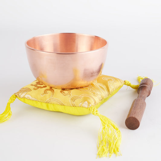 Deep Plain Singing Bowl Rose Copper