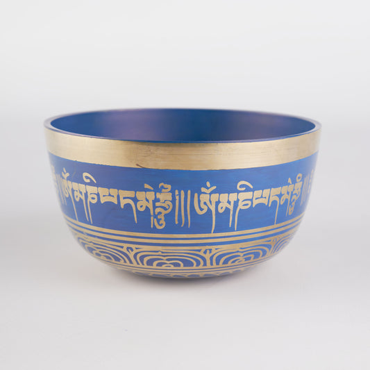 Deep Blue Tibetan Mantra Singing Bowl