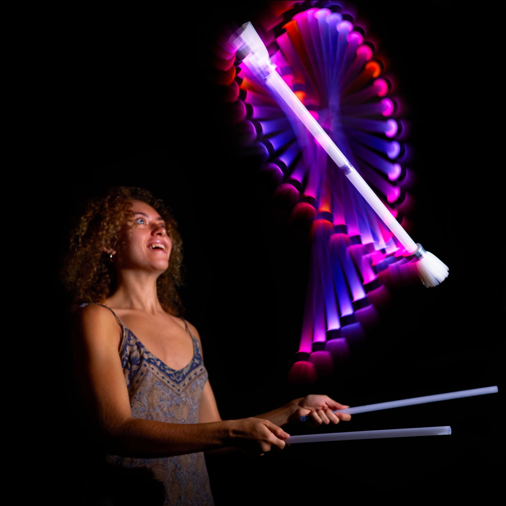 Lumi LED Trickstix - Rechargeable Devilstick – Threeworlds Australia