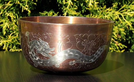 Deep Copper Dragon Singing Bowl