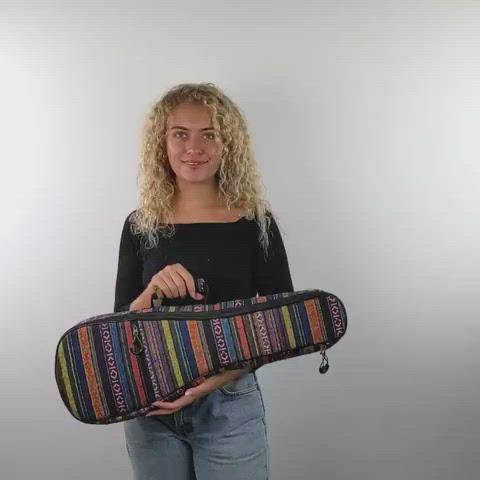 Load video: Woven Ukulele Bag - Earth