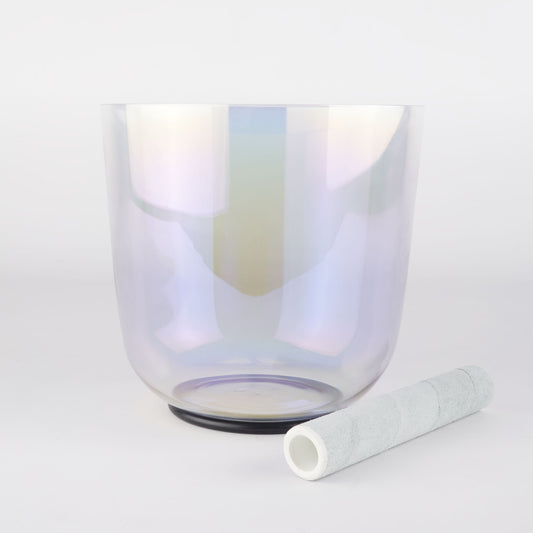 Aurora Pearl Crystal Singing Bowl - 8" | F