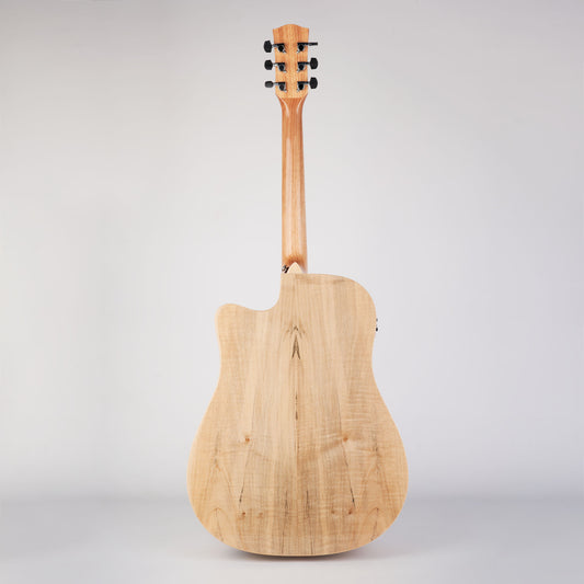 Martinez Spalted Maple Acoustic Guitar w/ Pick Up MDC-31SM-NGL